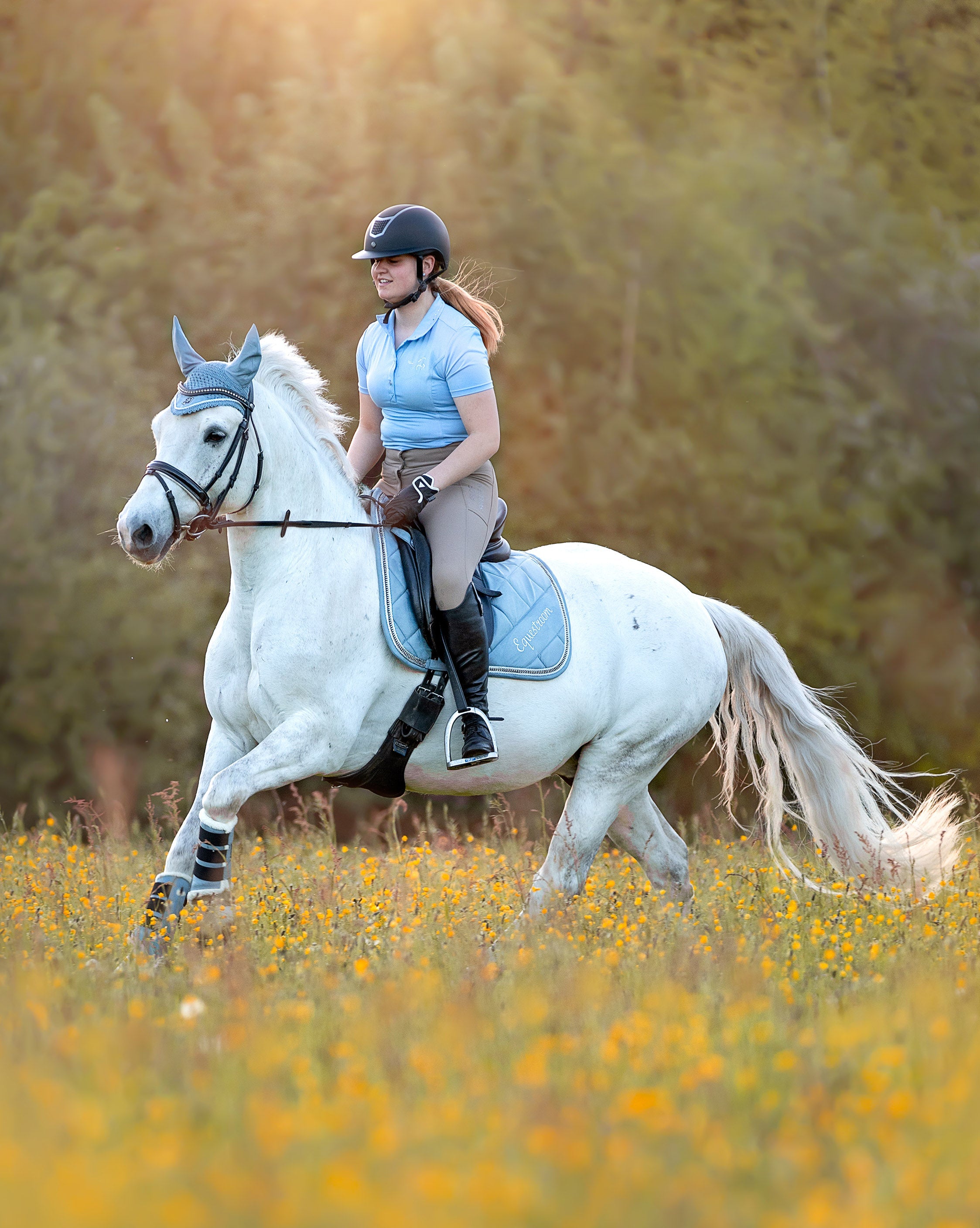 Moonstone Blue Saddle Pad Set - Equine Exchange Tack Shop