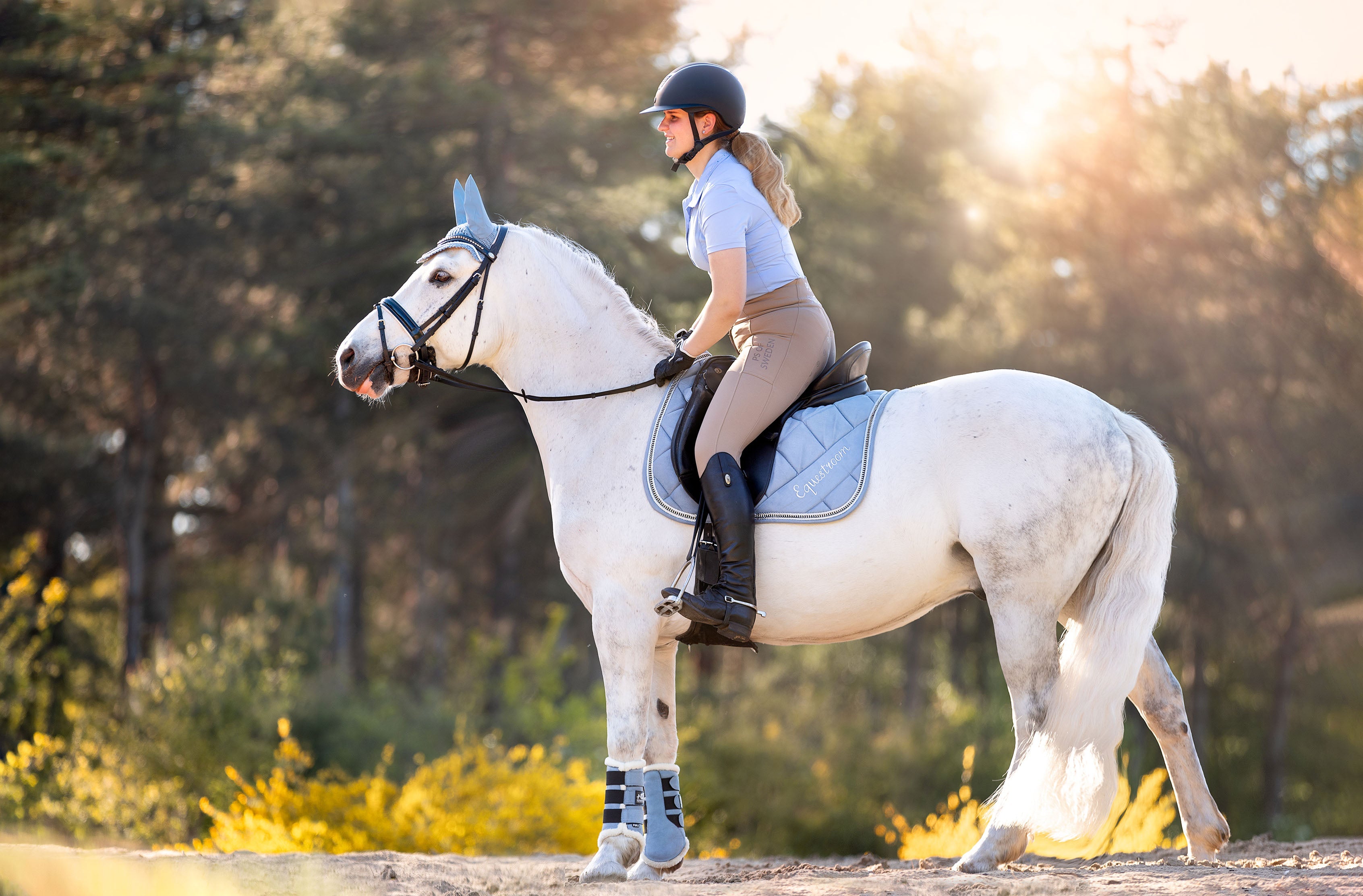 Moonstone Blue Saddle Pad Set - Equine Exchange Tack Shop