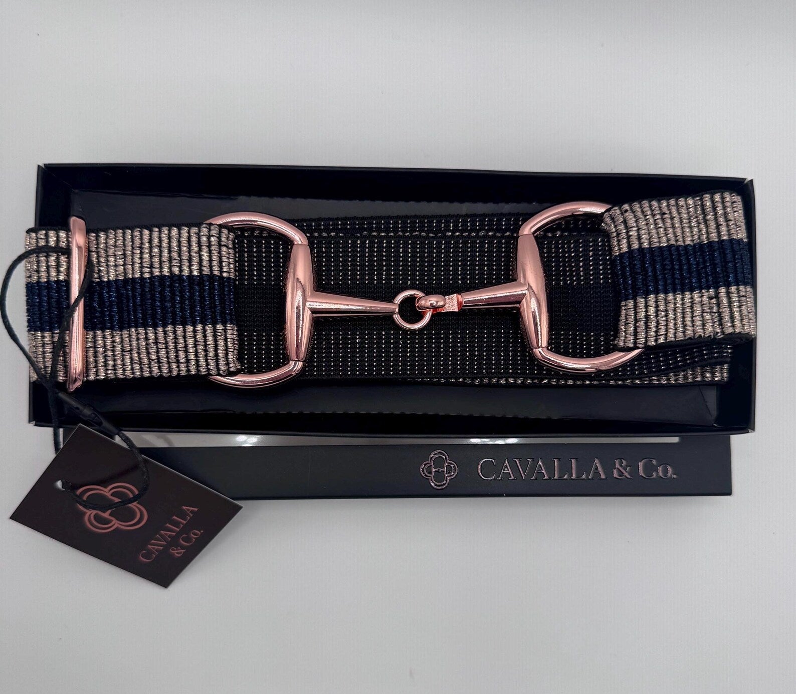 Cavalla Stretch Belt w/Bling Buckle