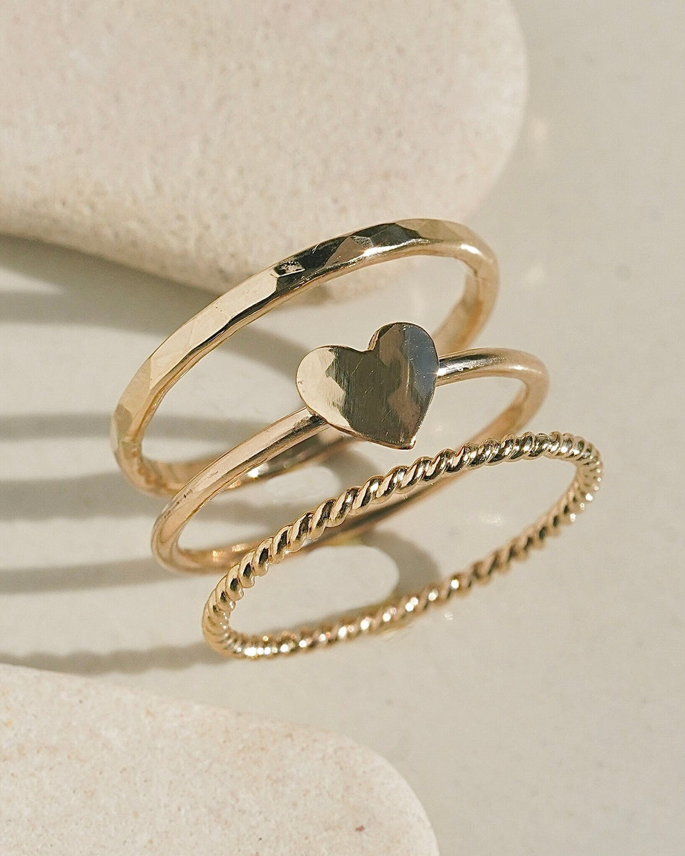 Tiny Heart Stacking Ring Set - Equine Exchange Tack Shop