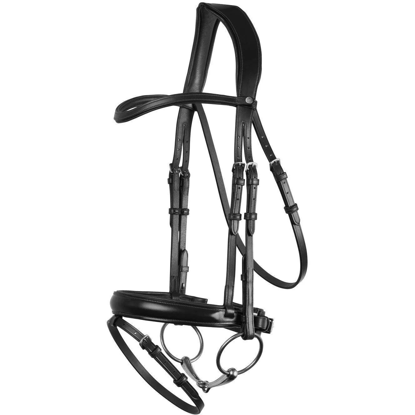 Montar Normandy Dressage Headstall - Black Full size