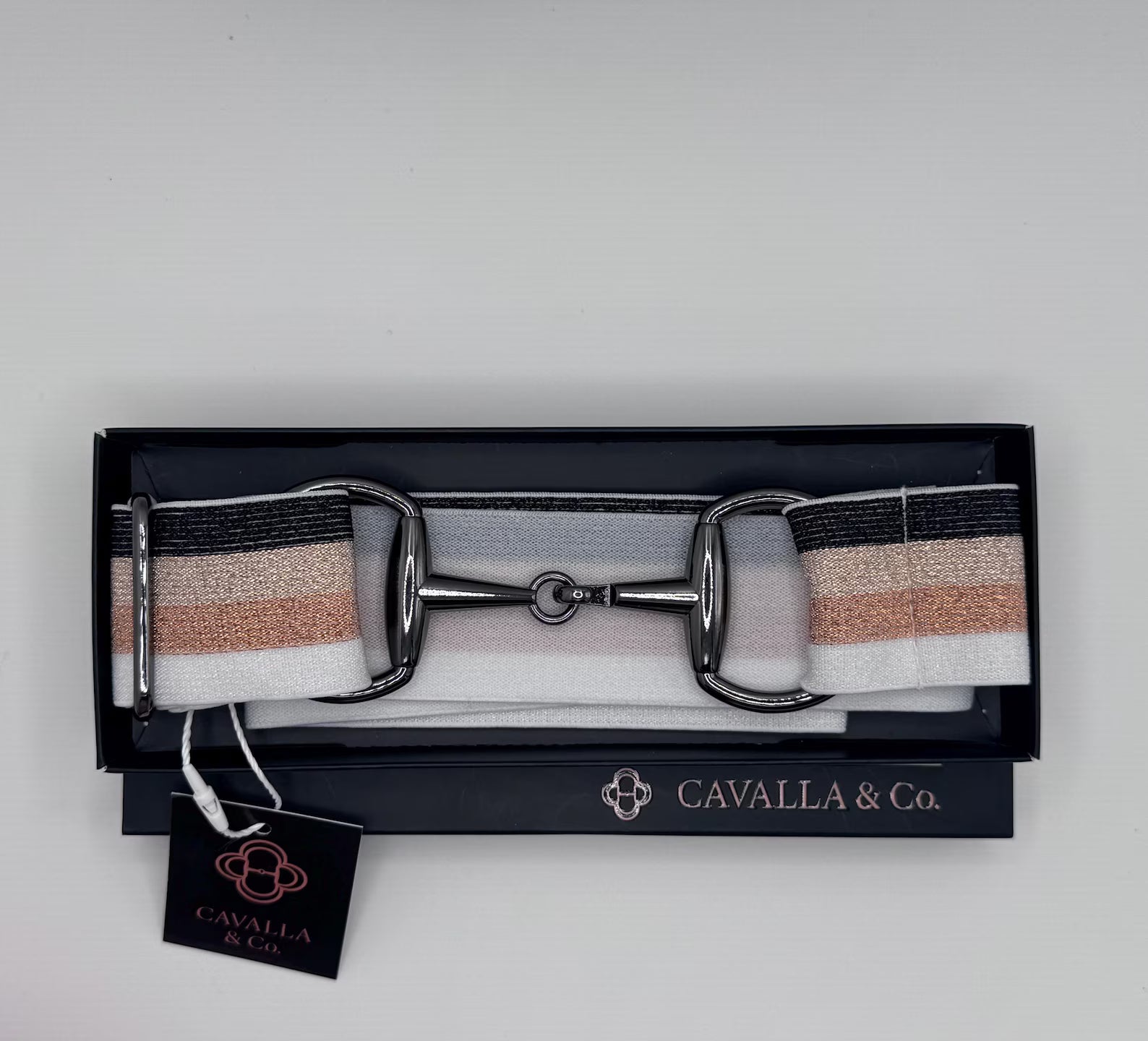 Cavalla Stretch Belt w/Snaffle Bit Buckle