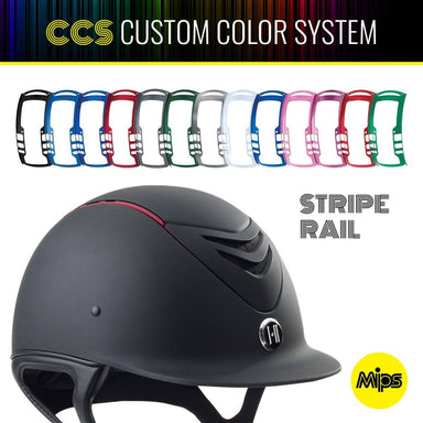 One K MIPS Helmet - CCS Vent Stripe Rail - Equine Exchange Tack Shop