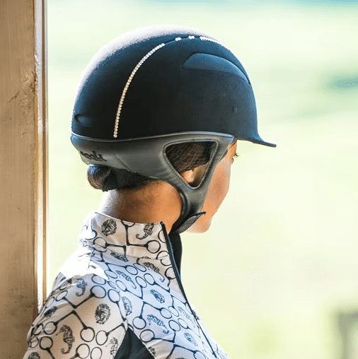 One K Defender Bling Suede Helmet With Swarovski Crystals- CLEARANCE