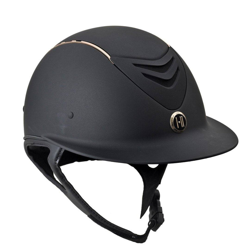 ONE K™ Avance Wide Brim Rose Gold Stripe Helmet - Equine Exchange Tack Shop