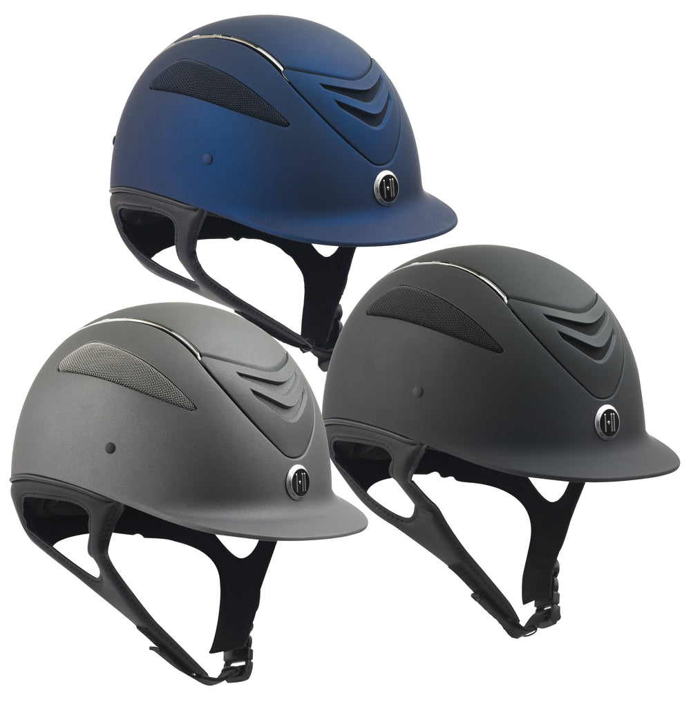 One K Defender Chrome Stripe Helmet - Equine Exchange Tack Shop
