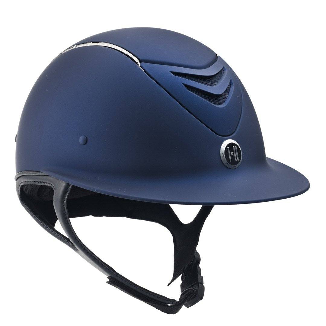ONE K™ Avance Wide Brim Navy Chrome Stripe Helmet- CLEARANCE - Equine Exchange Tack Shop