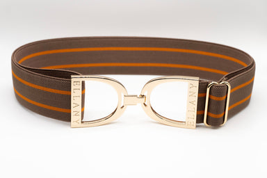 1.5" Elastic Belt - Ophelia w/Gold Stirrup - Equine Exchange Tack Shop