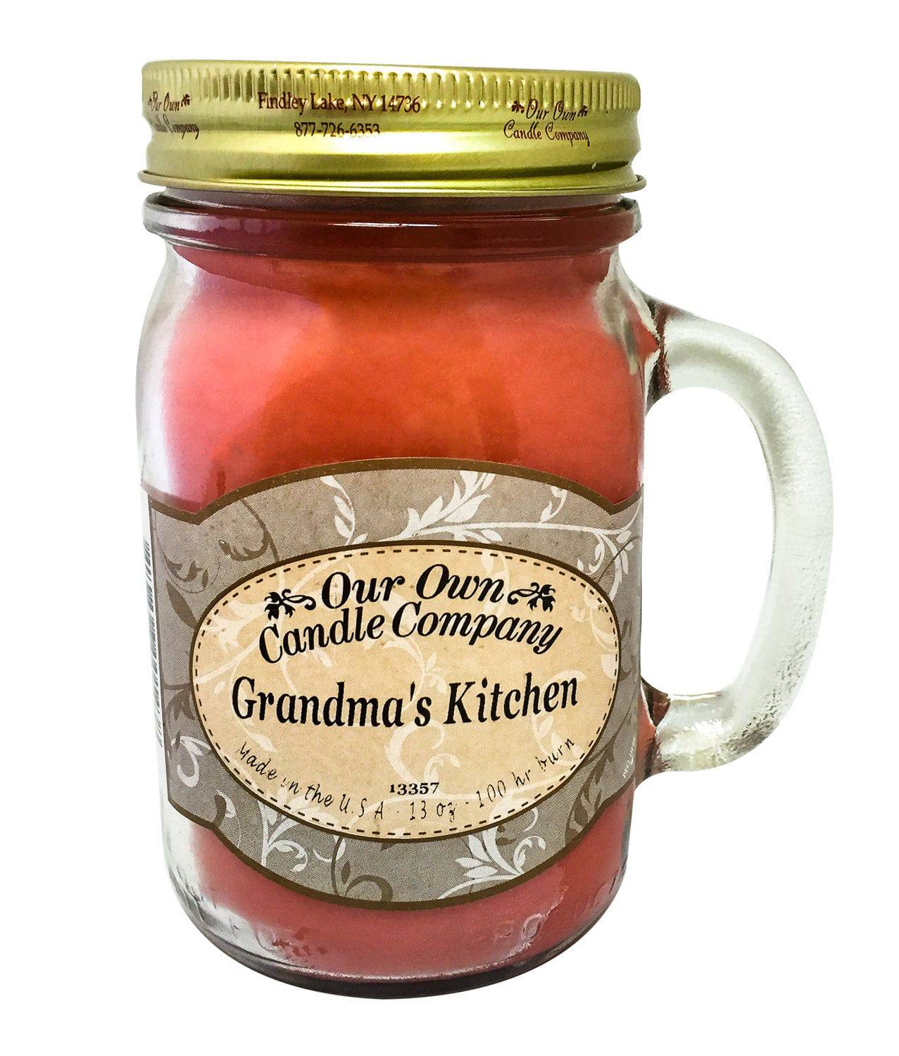Our Own Candle Co. - 13oz Mason Jar Candle - Grandma's Kitchen - Equine Exchange Tack Shop