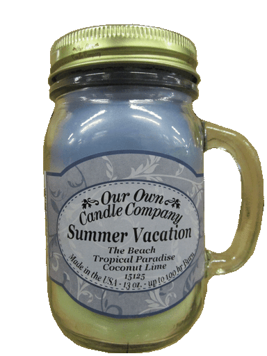 Our Own Candle Company 13 oz Mason Jar Candle - Summer Vacation - Equine Exchange Tack Shop