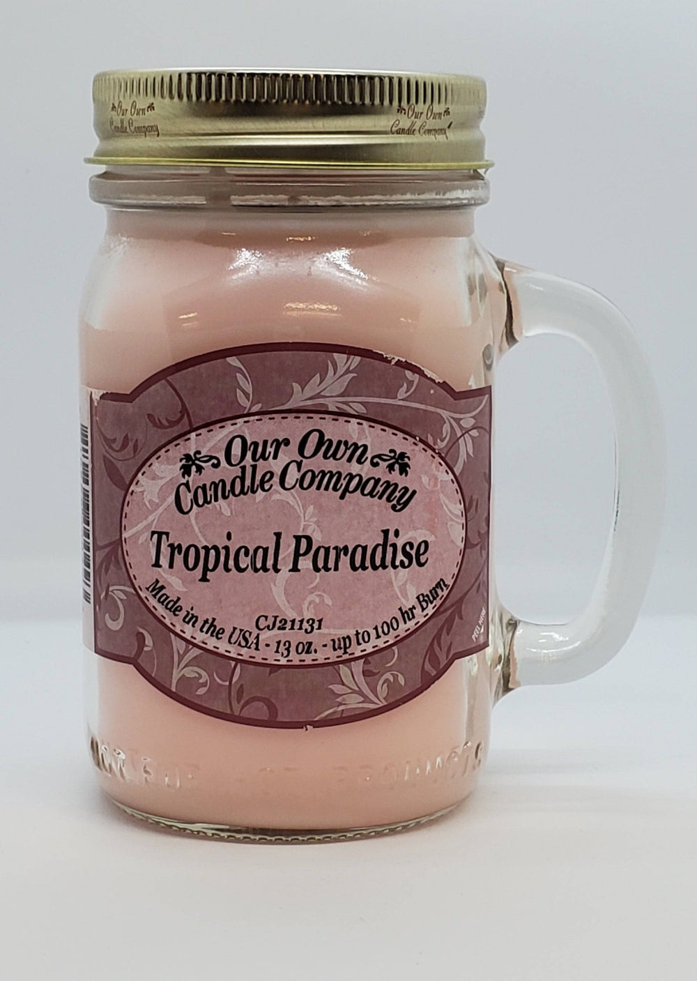 13 oz. Mason Jar Candle- Tropical Paradise - Equine Exchange Tack Shop