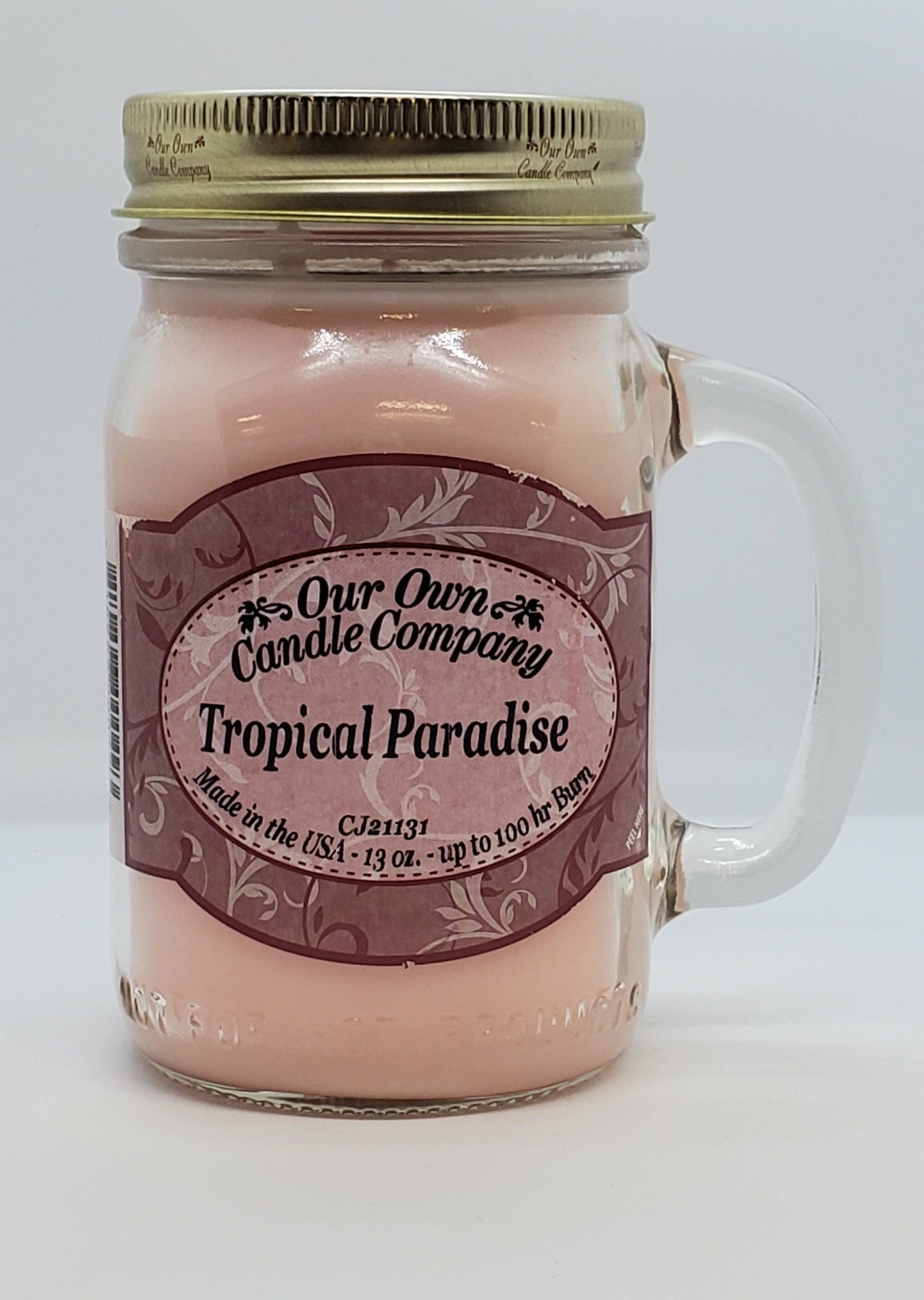 Our Own Candle Company 13 oz. Mason Jar Candle- Tropical Paradise - Equine Exchange Tack Shop
