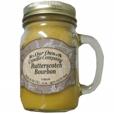 Our Own Candle Company 13oz. Mason Jar Candle- Butterscotch Bourbon - Equine Exchange Tack Shop