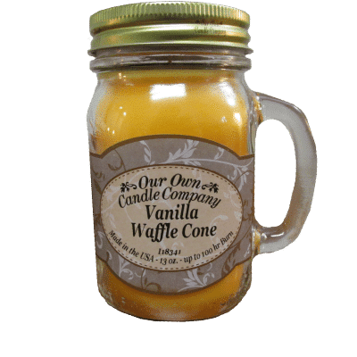 Our Own Candle Company 13oz. Mason Jar Candle- Vanilla Waffle Cone