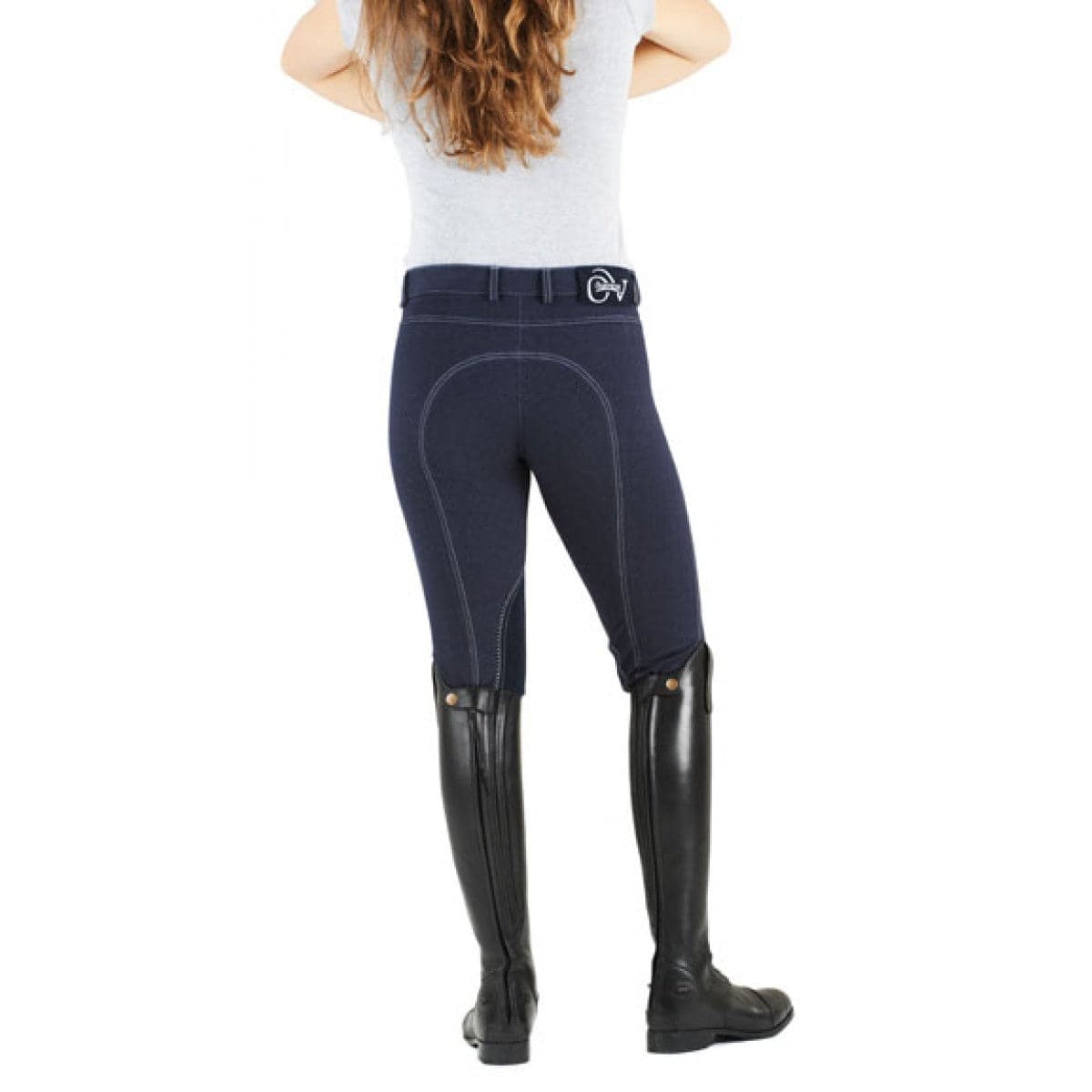 Ovation® SoftFLEX Front Zip Classic Knee Patch Breeches - Ladies'