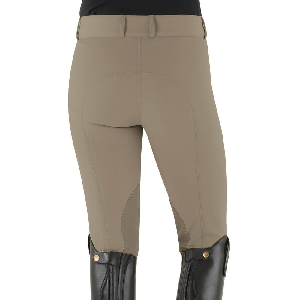 Ovation® Celebrity Slim Secret EuroWeave™ DX Euro Seat Front Zip Knee Patch Breeches - Equine Exchange Tack Shop