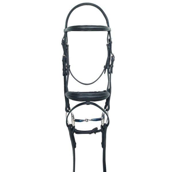 Ovation ATS Traditional Caveson Dressage Bridle With Flash - Equine Exchange Tack Shop