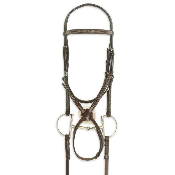 Ovation Classic Collection- Figure 8 Comfort Crown Bridle With Biogrip™ Rubber Reins