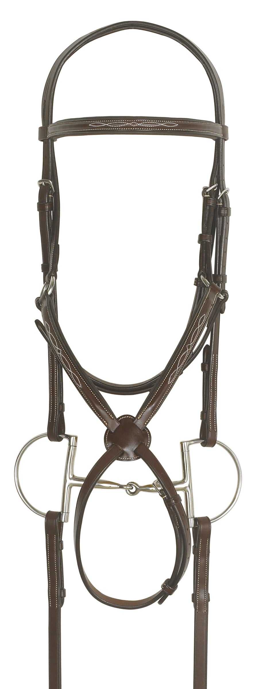 Ovation Elite Collection- Fancy Raised Figure-8 Comfort Crown Padded Bridle - Equine Exchange Tack Shop