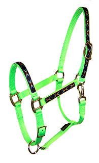 Premium 1" Nylon Overlay Halter w/Adj Chin and Snap