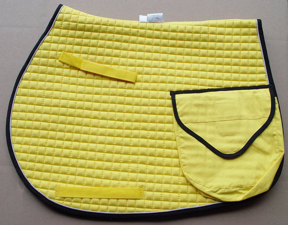 Cotton Quilted Trail Riding Pad with Pockets - Equine Exchange Tack Shop