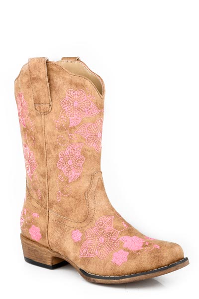 Roper Riley Flowers Kids Boots - Equine Exchange Tack Shop
