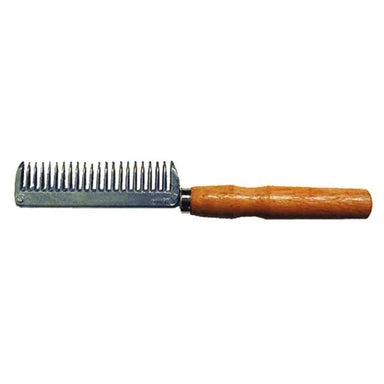 Aluminum Tail Comb With Wood Handle For Horses - Equine Exchange Tack Shop