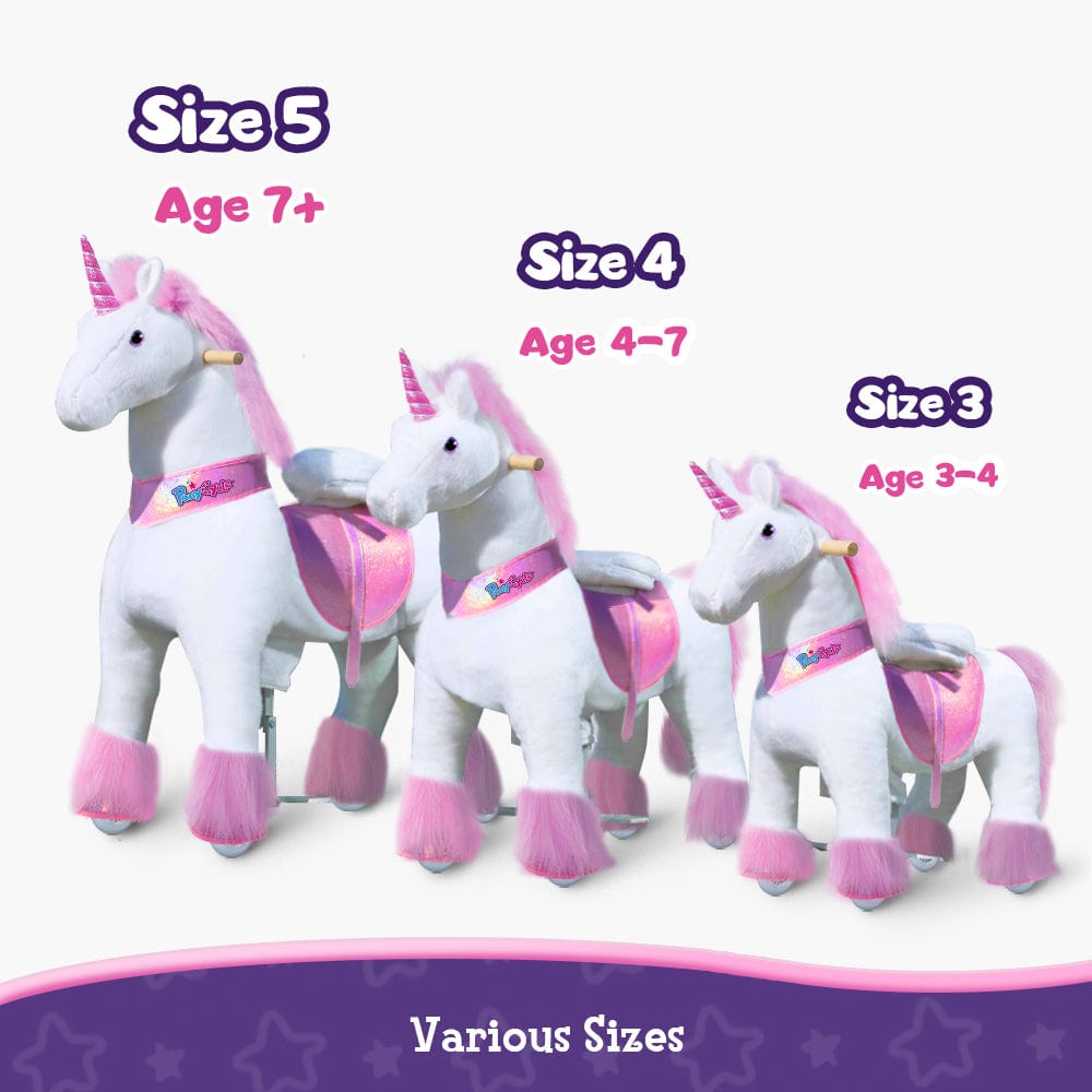 Pink Unicorn Ride-On Toy - Age 4–7