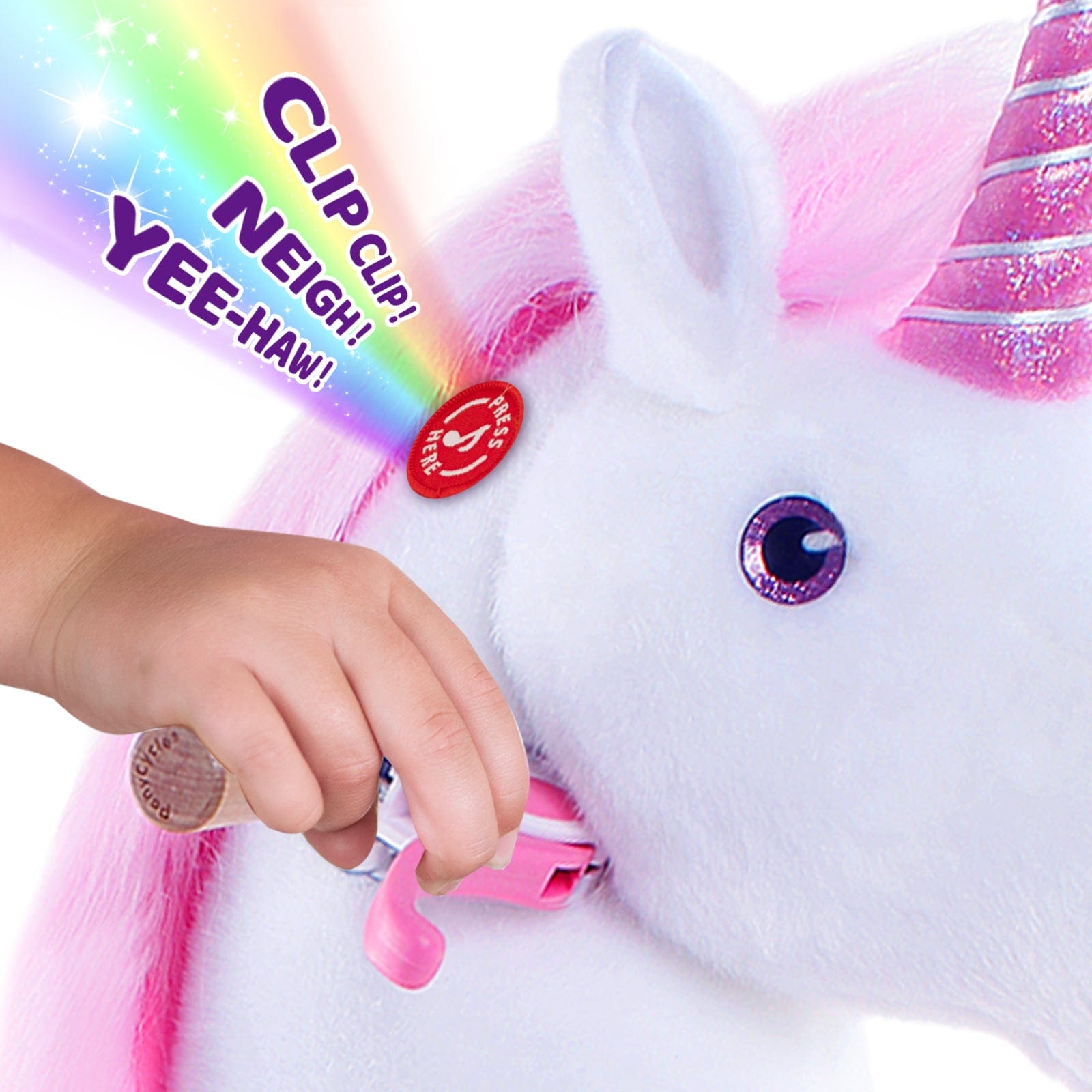 Pink Unicorn Ride-On Toy - Age 4–7  