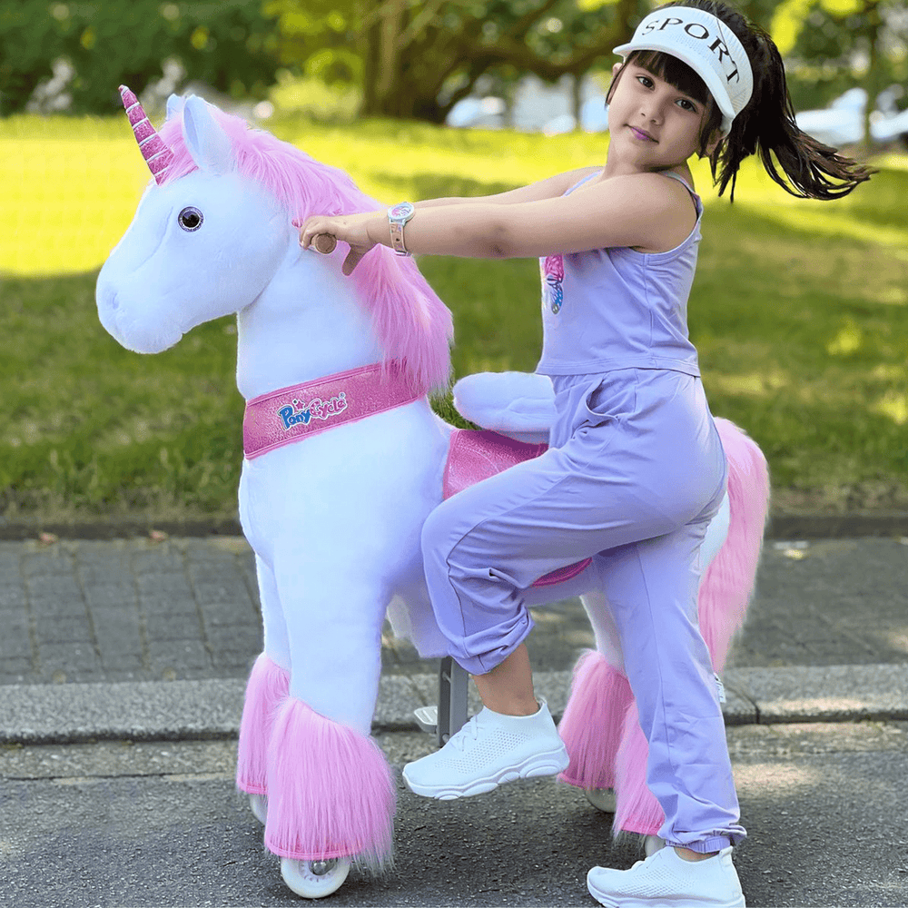 Pink Unicorn Ride-On Toy - Age 4–7