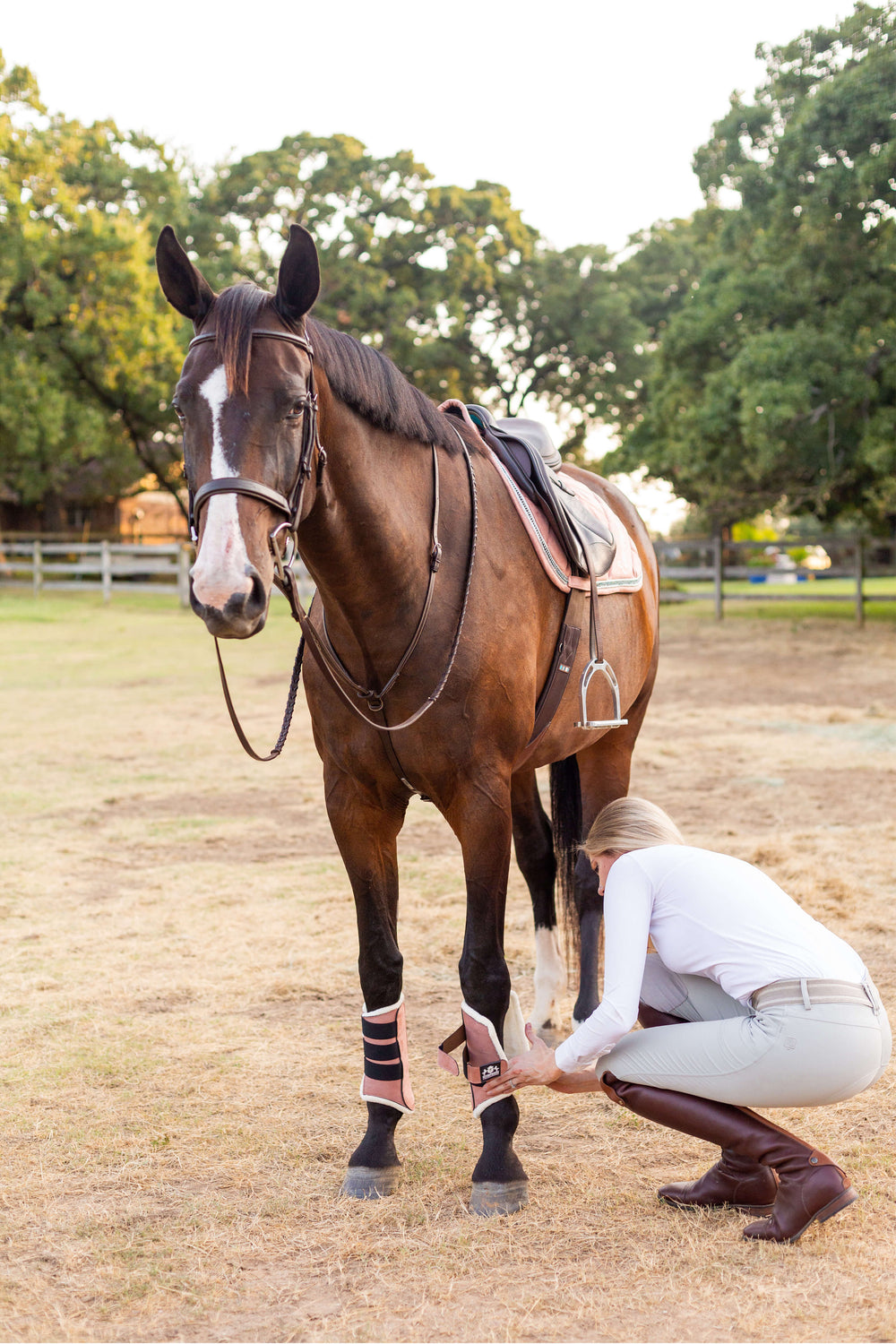 Powder Pink Suede Boots - Equine Exchange Tack Shop