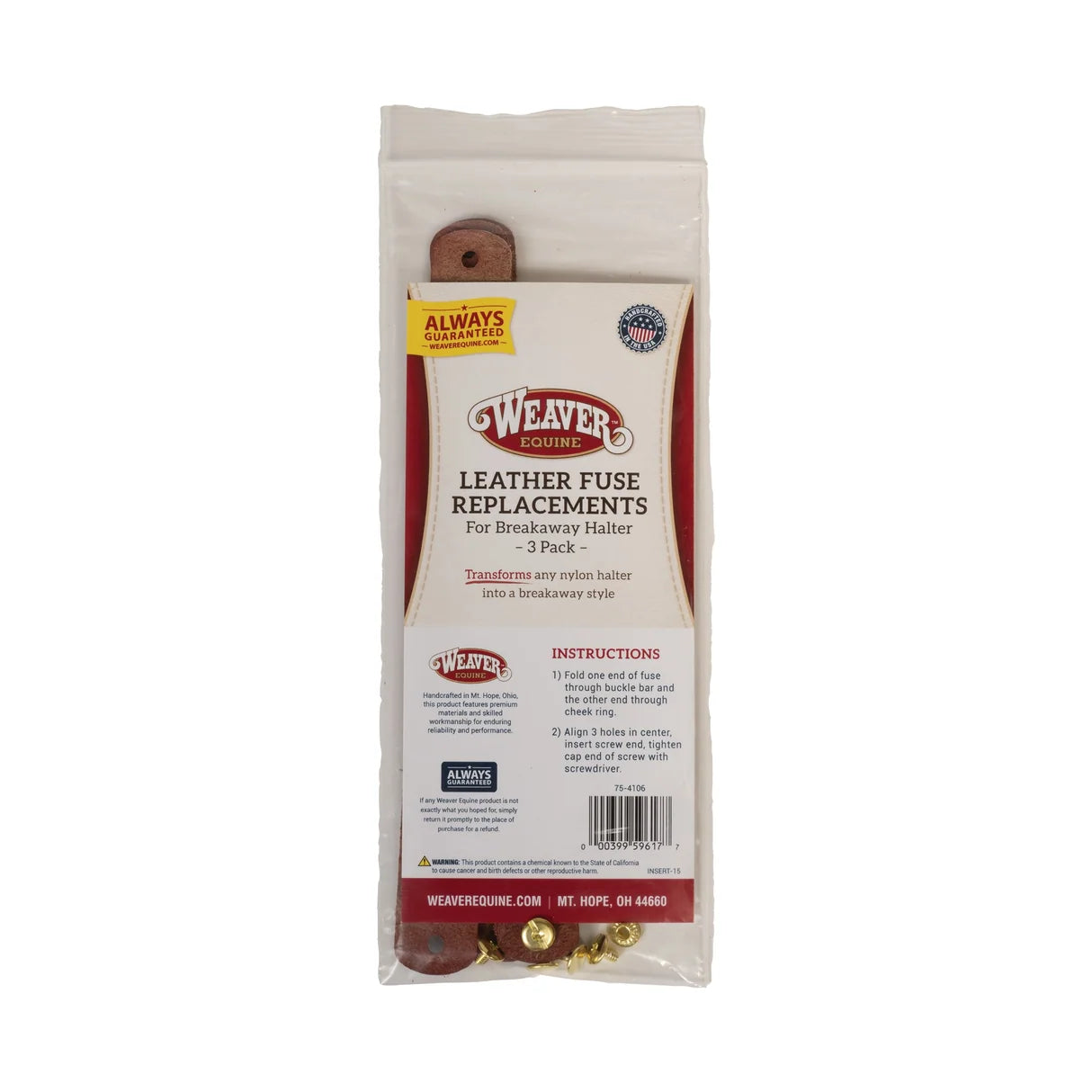 Weaver Leather Fuse Replacements for Breakaway Halters - 3 Pack