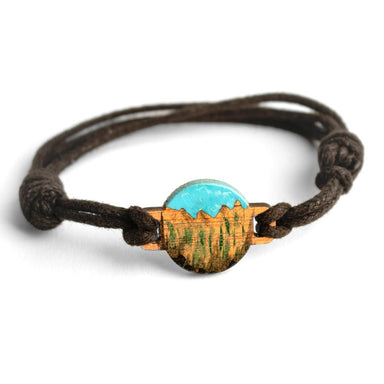 Resin Painted Wood Scene Bracelet - Equine Exchange Tack Shop