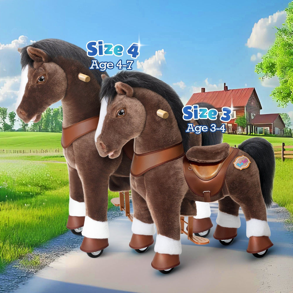 Chocolate Horse Ride-On Toy -  Age 3–4  