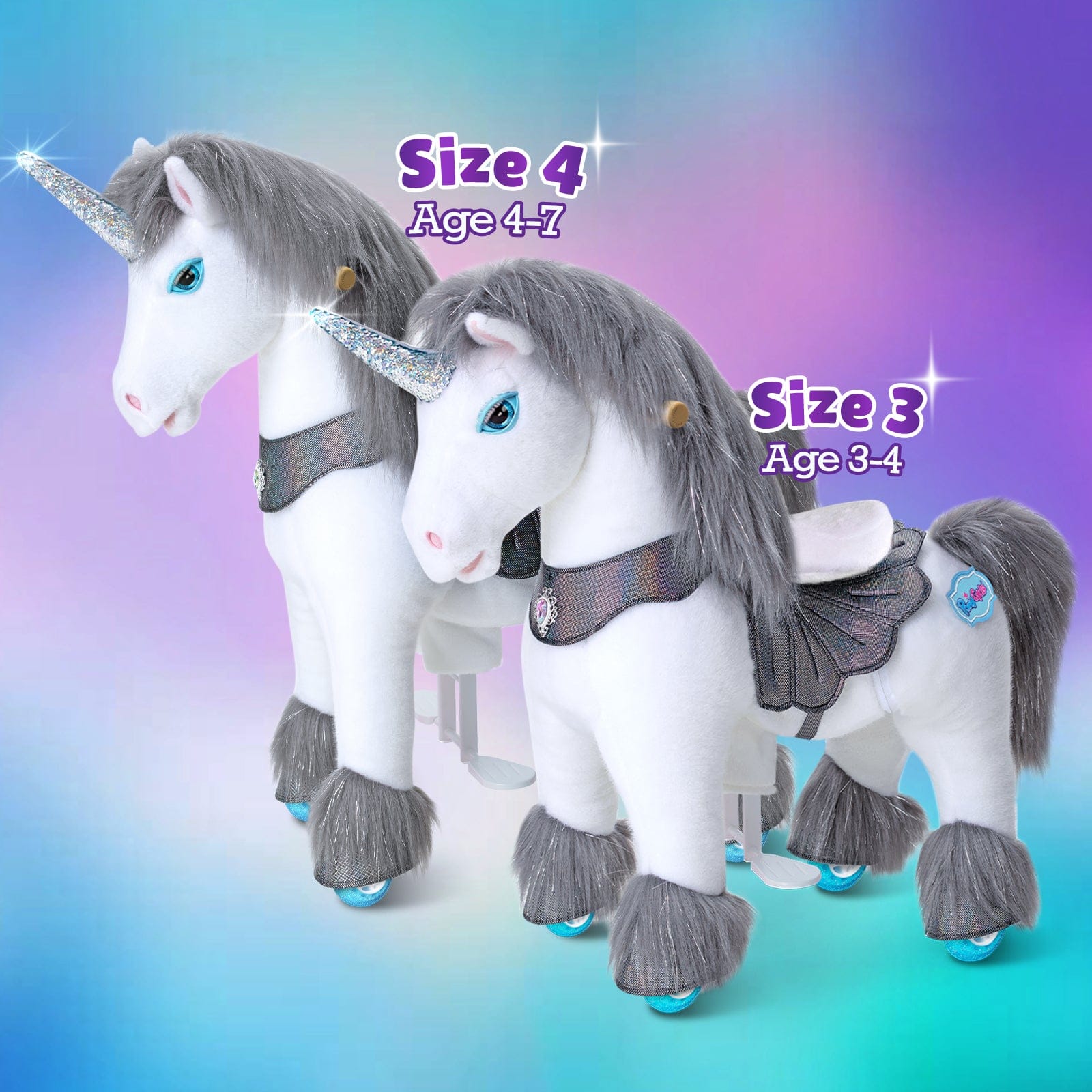 Model Y® Unicorn Ride-On Toy Age 3–4 – Grey  