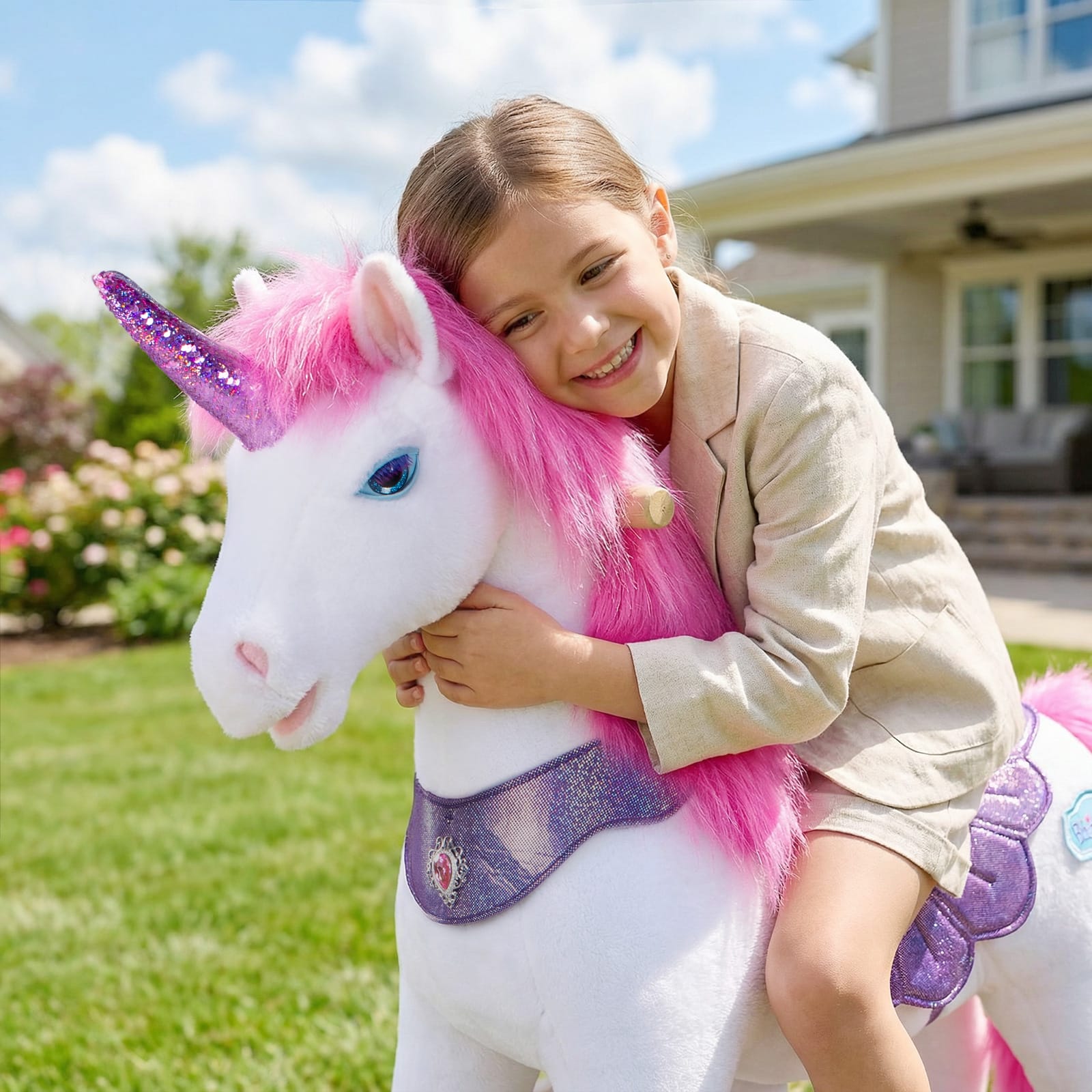 Unicorn Ride-On Toy - Age 4–7