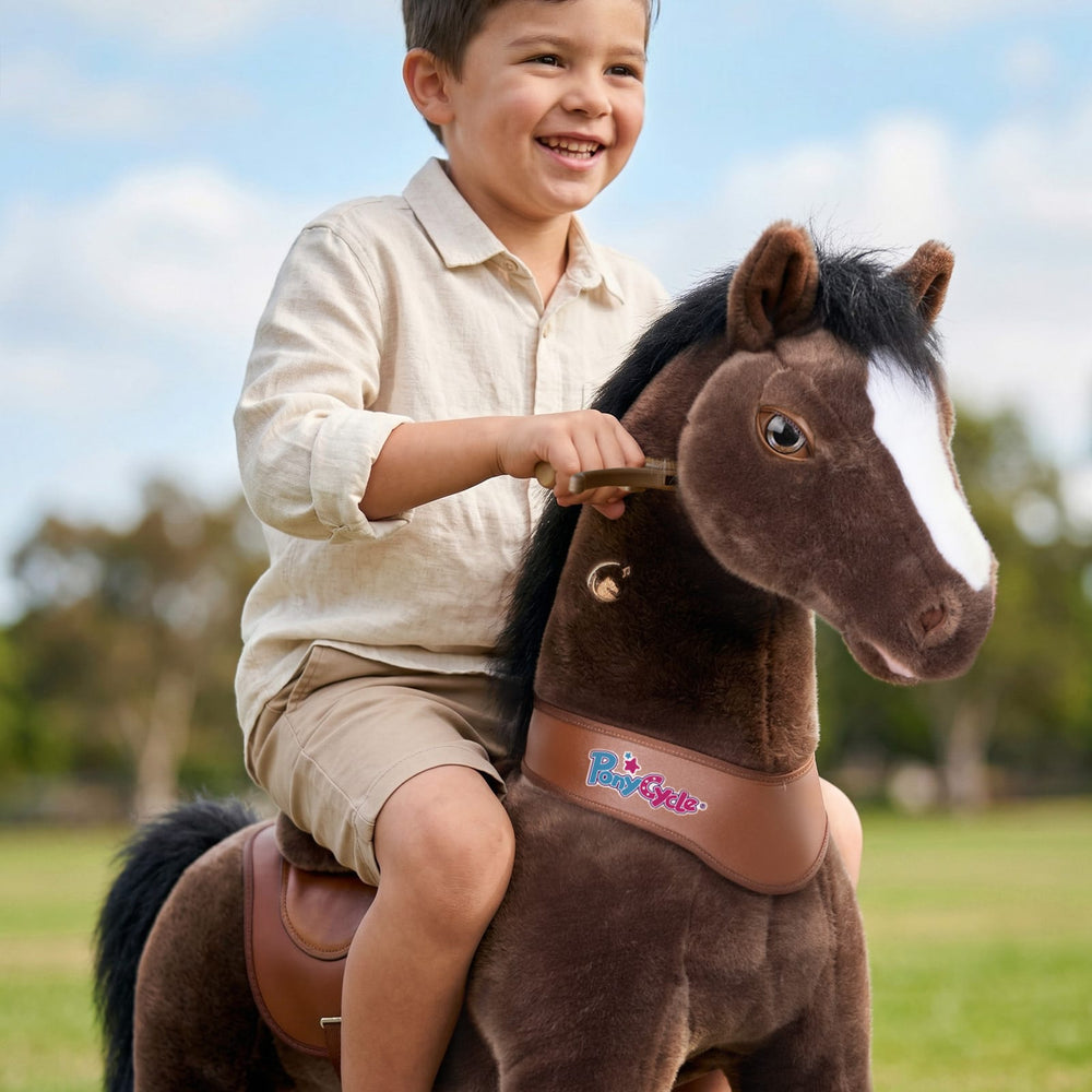 Chocolate Horse Ride-On Toy - Age 4–7