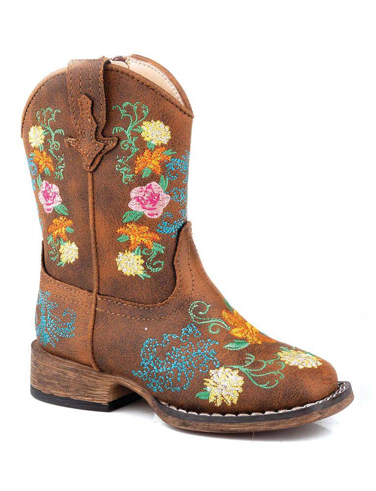 Roper Kids Bailey Floral Cowboy Boots - Equine Exchange Tack Shop