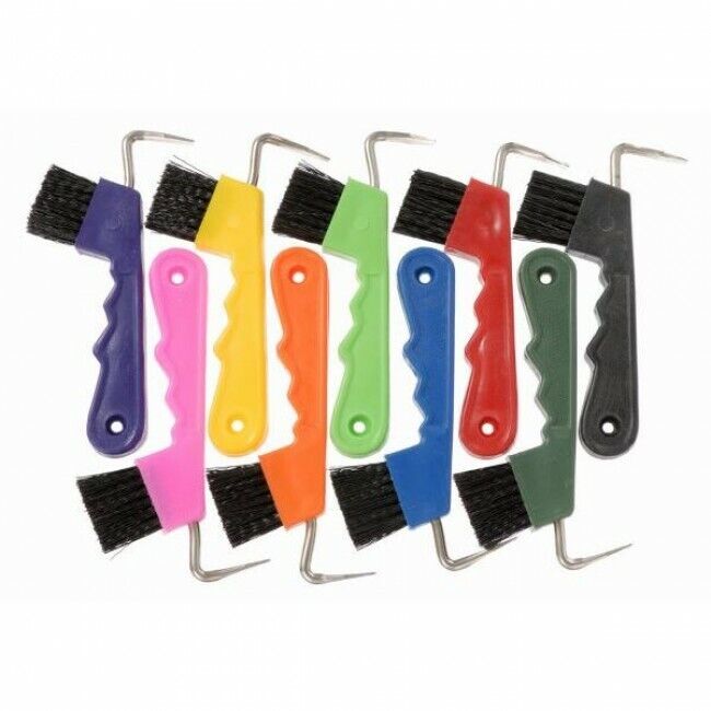 Tough1 E-Z Grip Hoof Pick With Brush - Equine Exchange Tack Shop