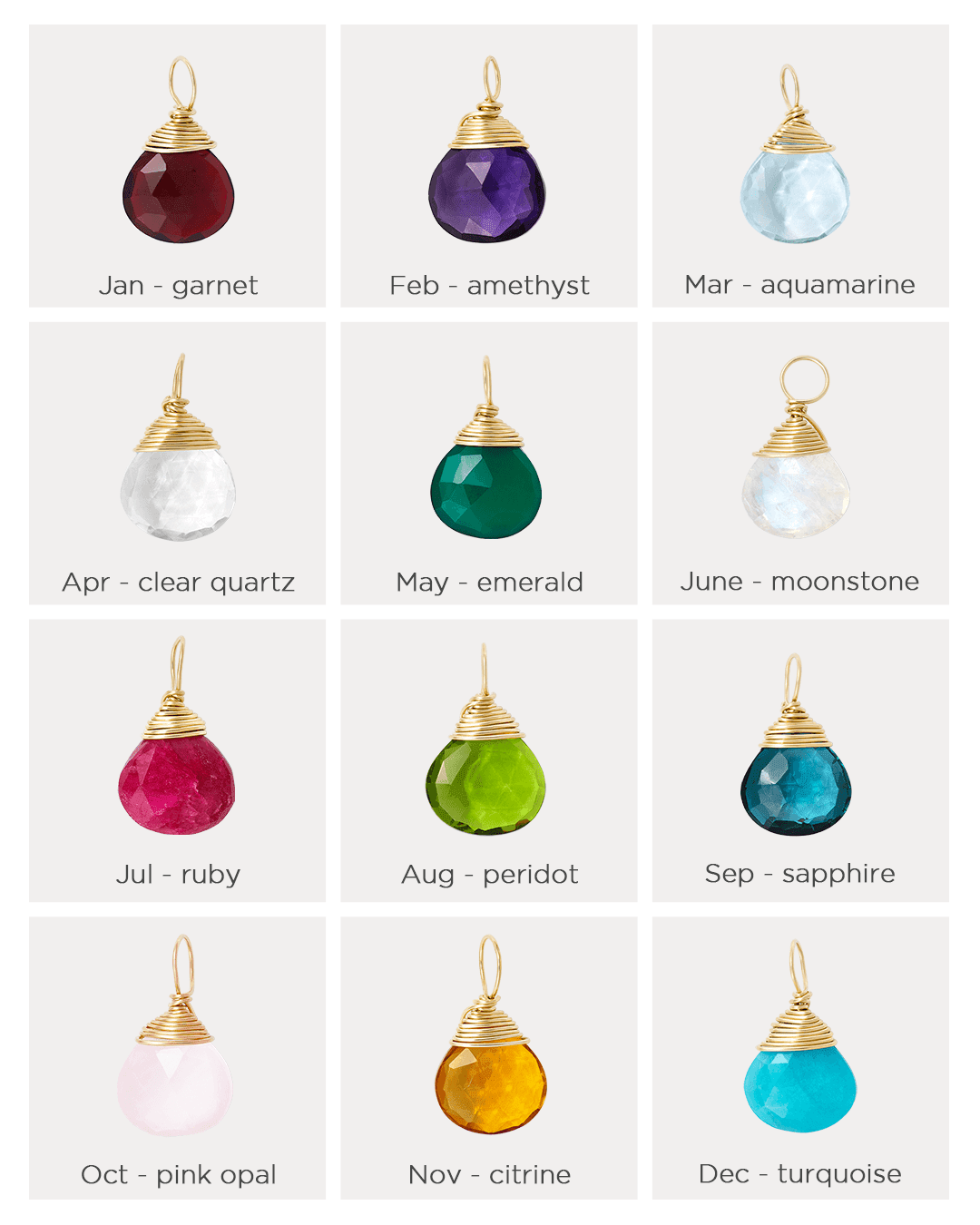 Birthstone Charms