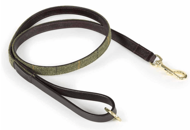 Digby & Fox Tweed Dog Lead - Red/Yellow/Blue Check - Equine Exchange Tack Shop
