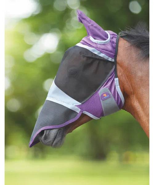 Shire's Deluxe Fly Mask with Ears and Nose - Equine Exchange Tack Shop