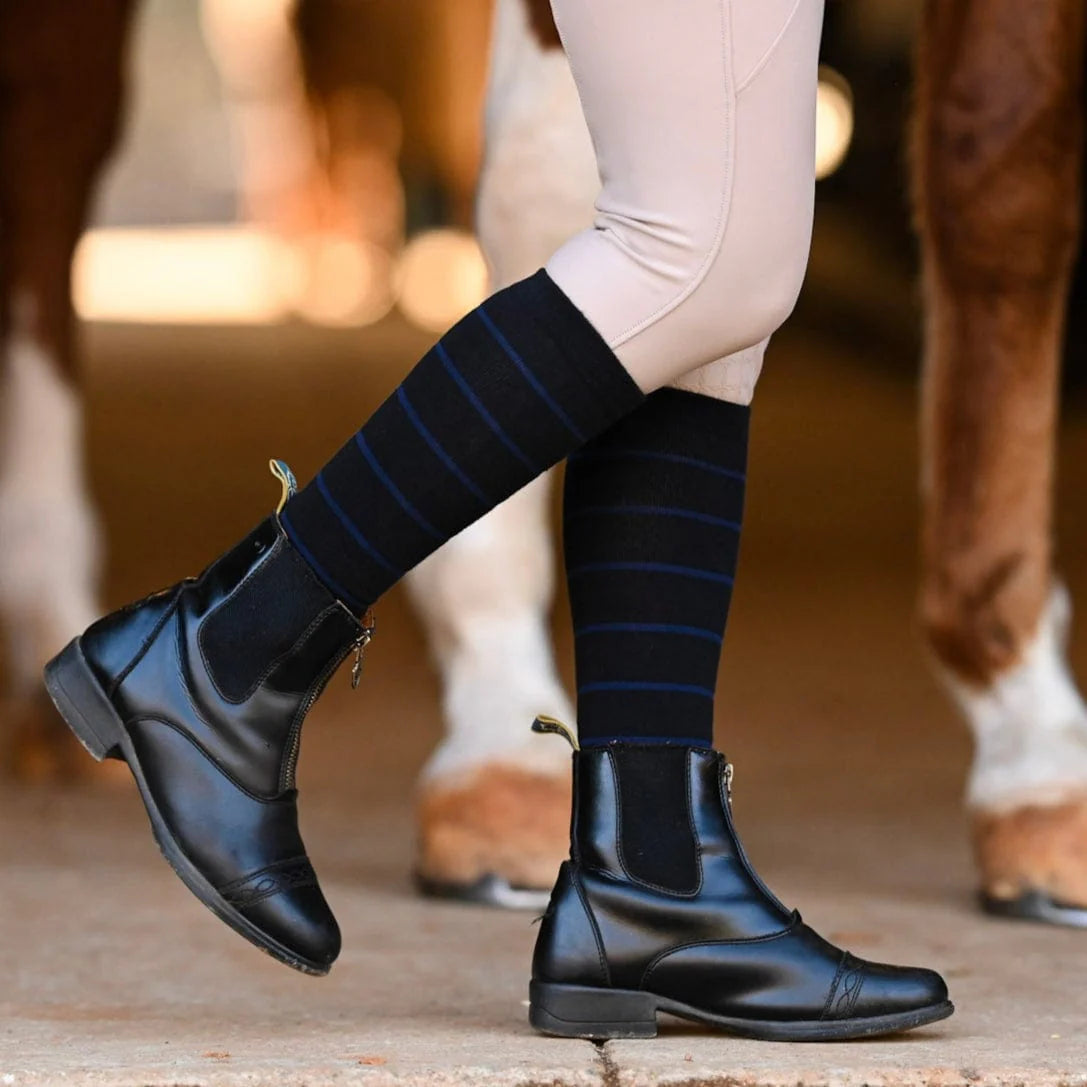 Simple Stripe Boot Socks - Equine Exchange Tack Shop