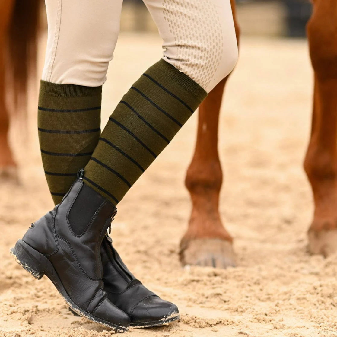 Simple Stripe Boot Socks - Equine Exchange Tack Shop