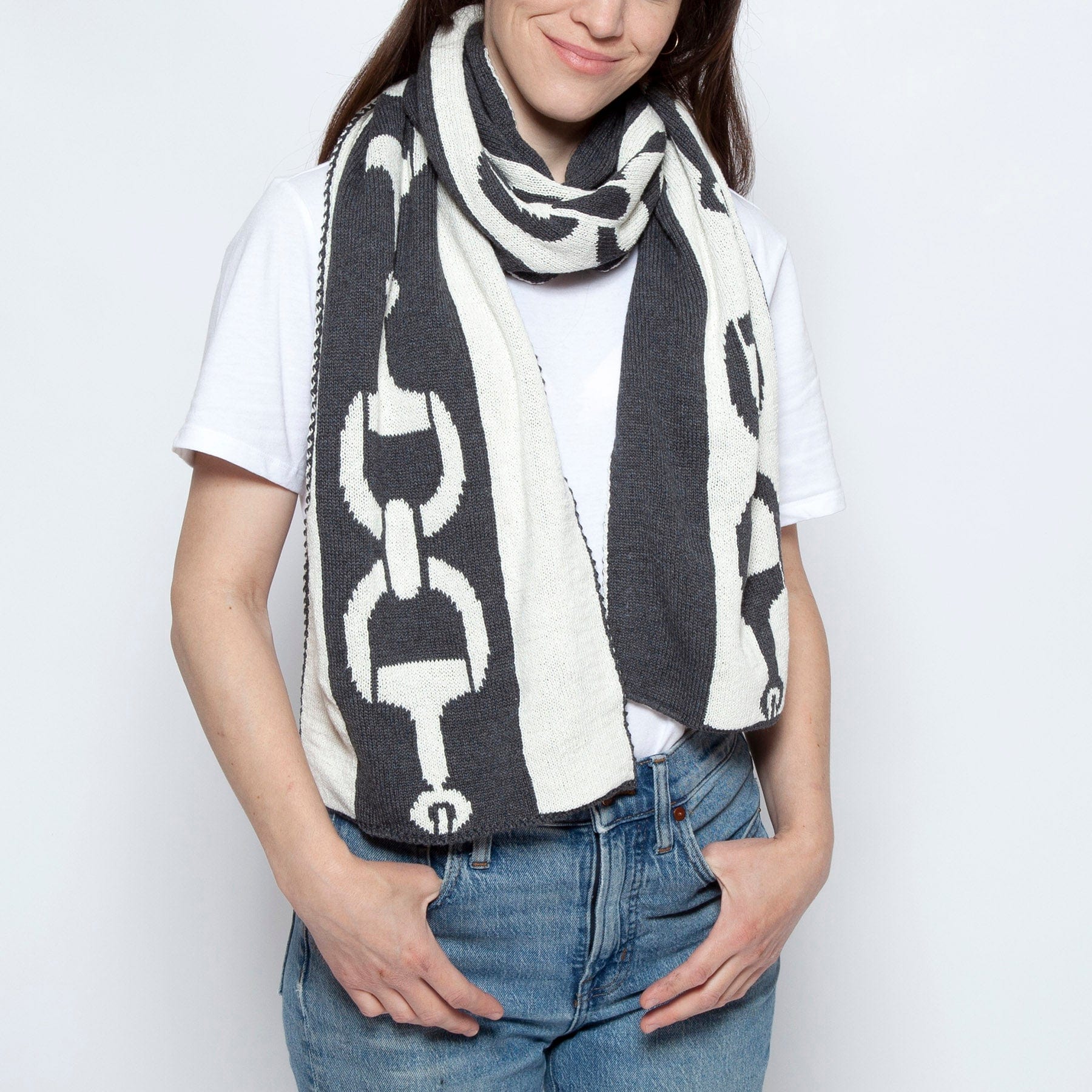 Snaffle Bit Striped Scarf