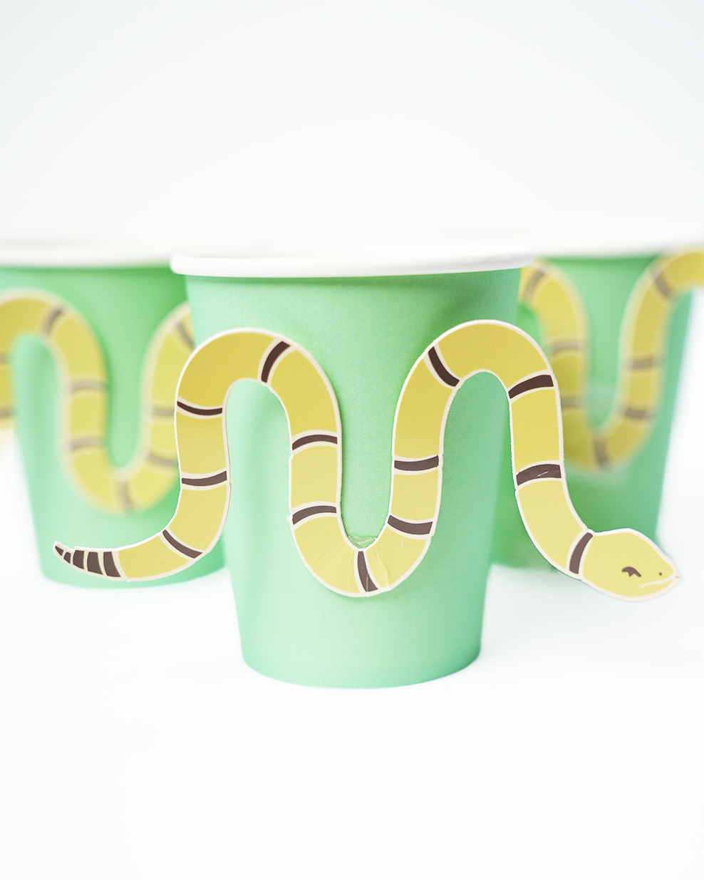 Western Cowboy Party Cups – Snake Sticker Western Cups (x 12)