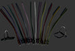 array of colored spur straps