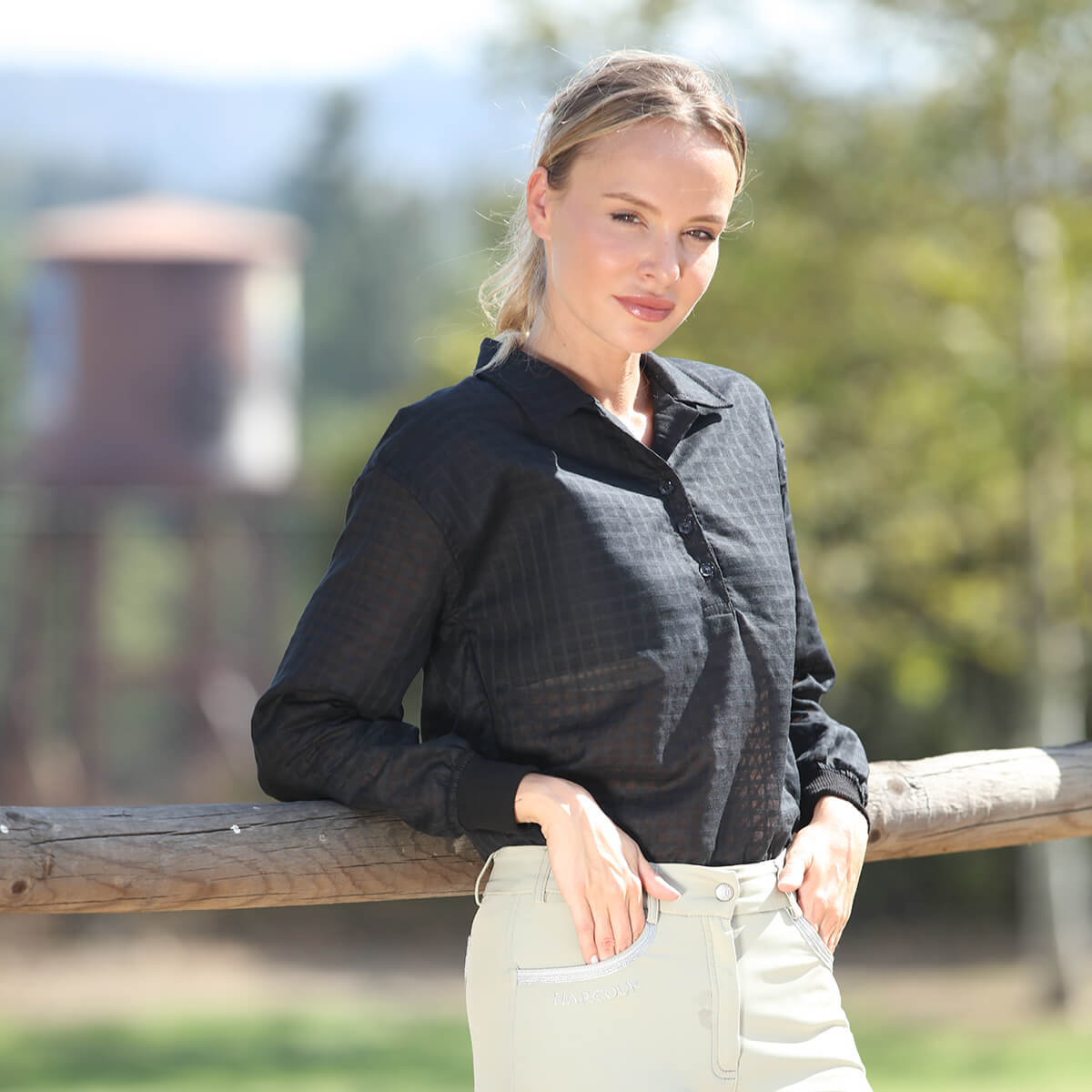 BellEq™ SUNDAE Women's Blouse - Blackberry - Equine Exchange Tack Shop