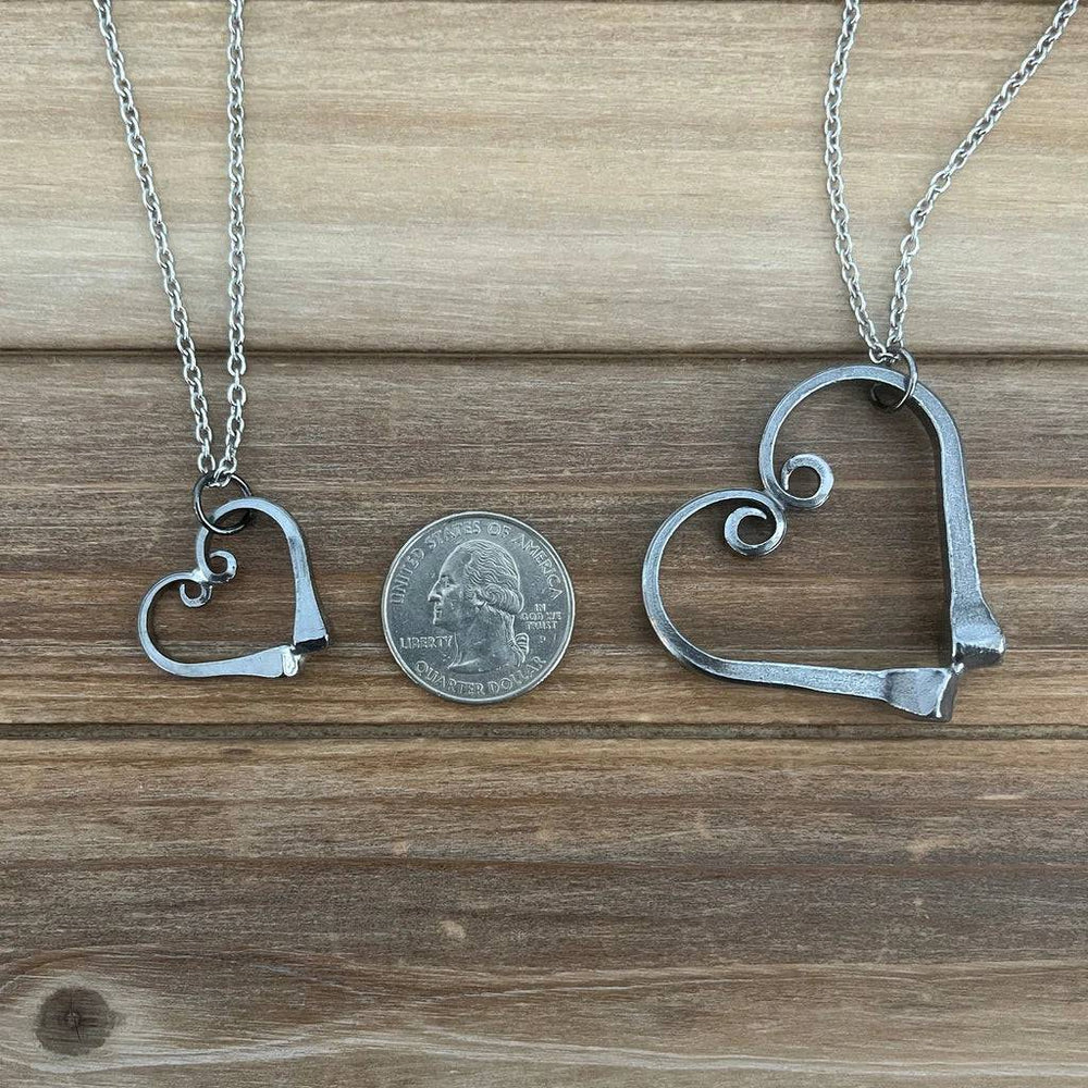 Horseshoe Nail Heart Necklace - Equine Exchange Tack Shop