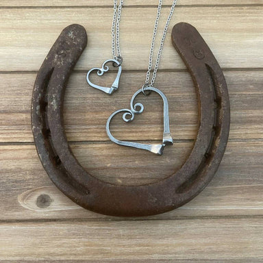 Horseshoe Nail Heart Necklace - Equine Exchange Tack Shop
